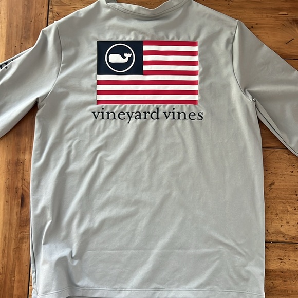 Vineyard vines youth American Flag performance long sleeve shirt size L - Picture 3 of 10